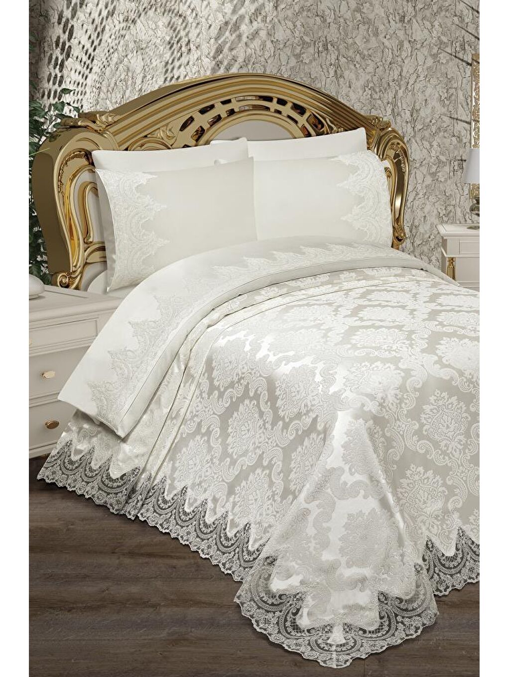 Ekru Alev Pike Takımı 6 Parça Krem