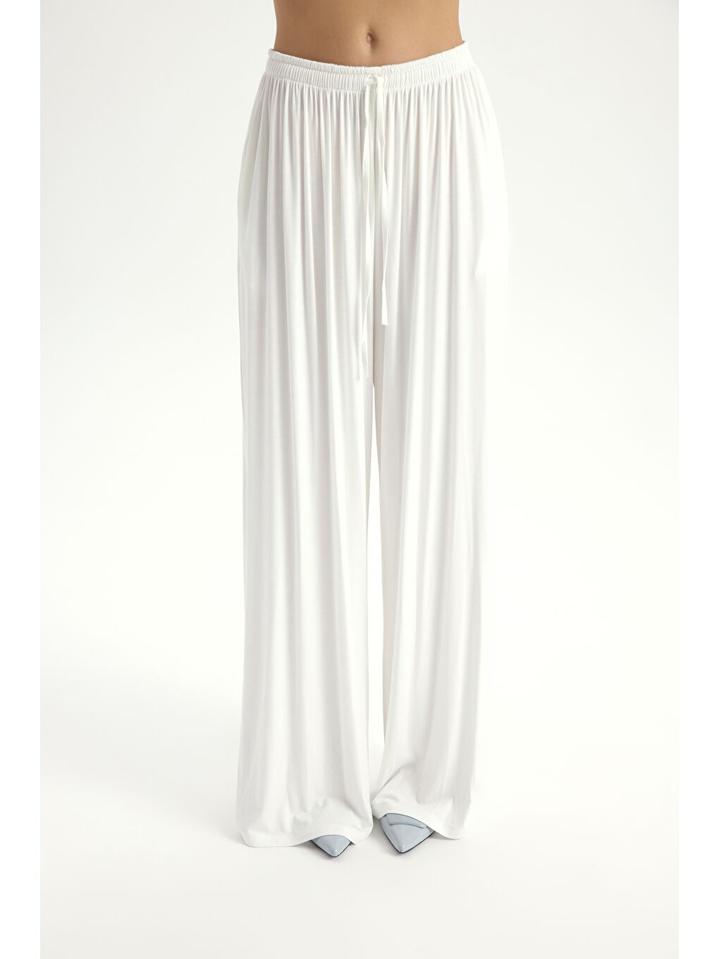 Merlin Bağlamalı Ekru Crop Pantolon Takım-3