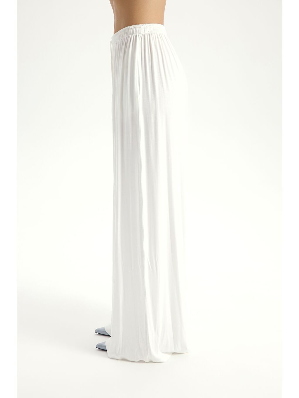 Merlin Bağlamalı Ekru Crop Pantolon Takım-6