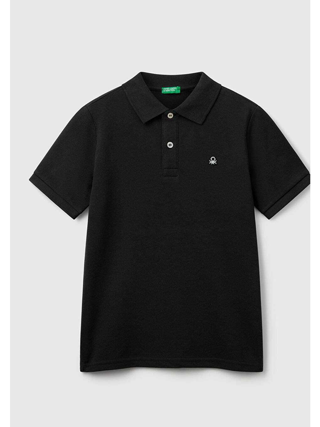 Erkek Çocuk Siyah Logolu Pike Polo T-Shirt