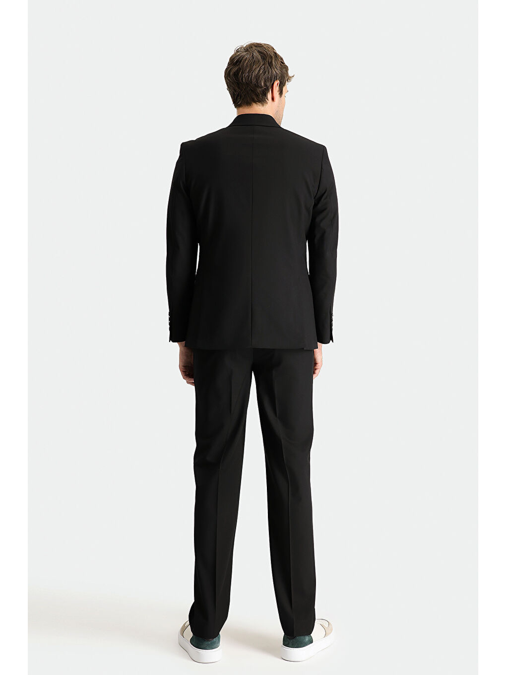 Siyah Regular Fit Süper Esnek Takım Elbise-4