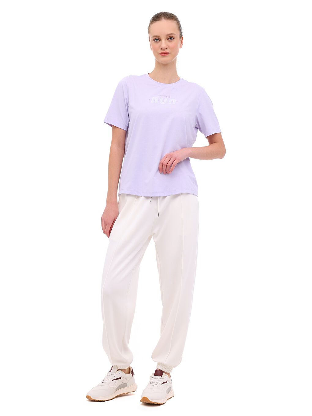 Mor WL 11PEAK-3 6FX Lila Kadın Kısa Kol T-Shirt-2