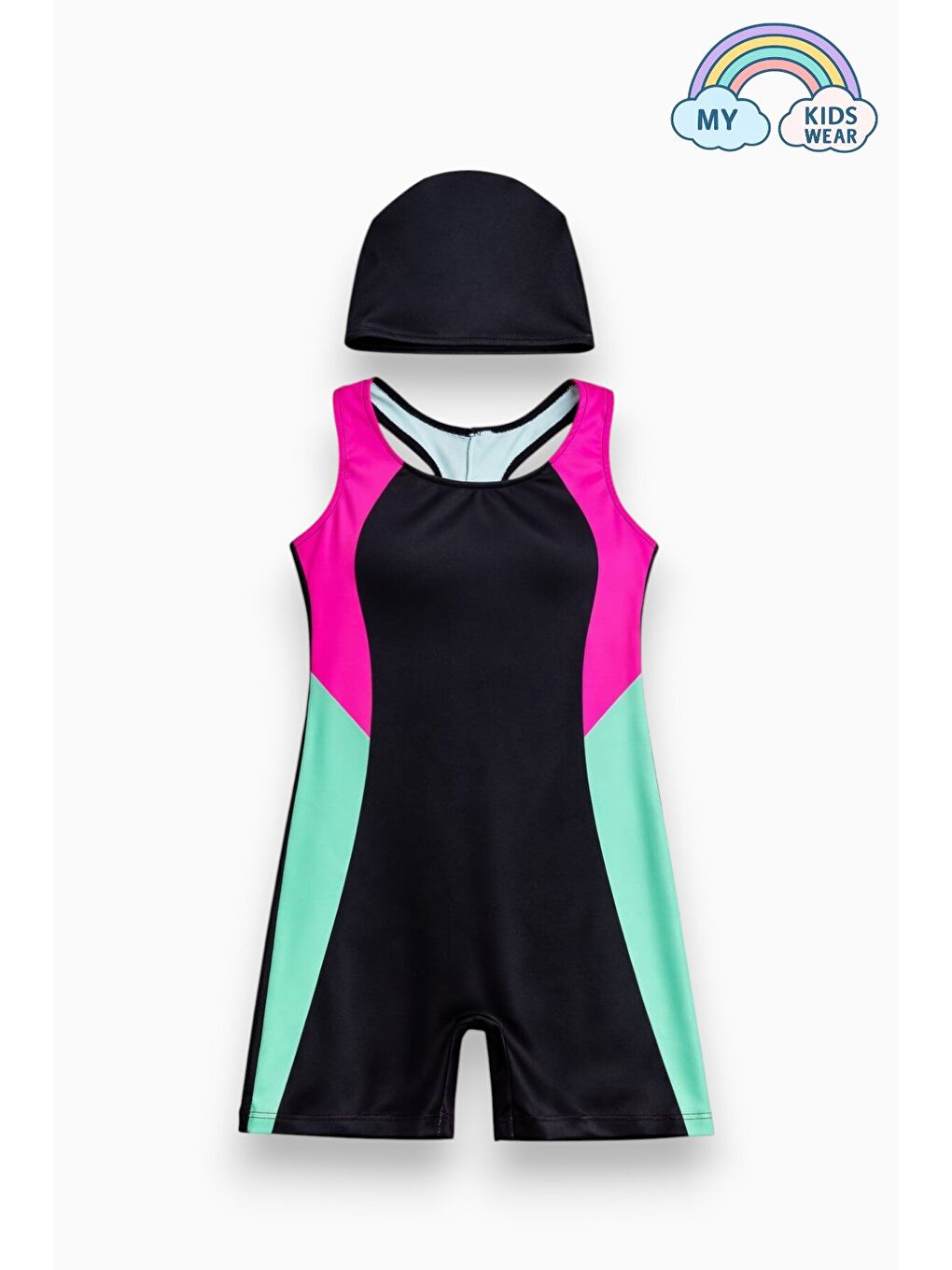 Beyaz Kız Çocuk Deniz Yüzücü Mayoları 5-16 Yaş 12630