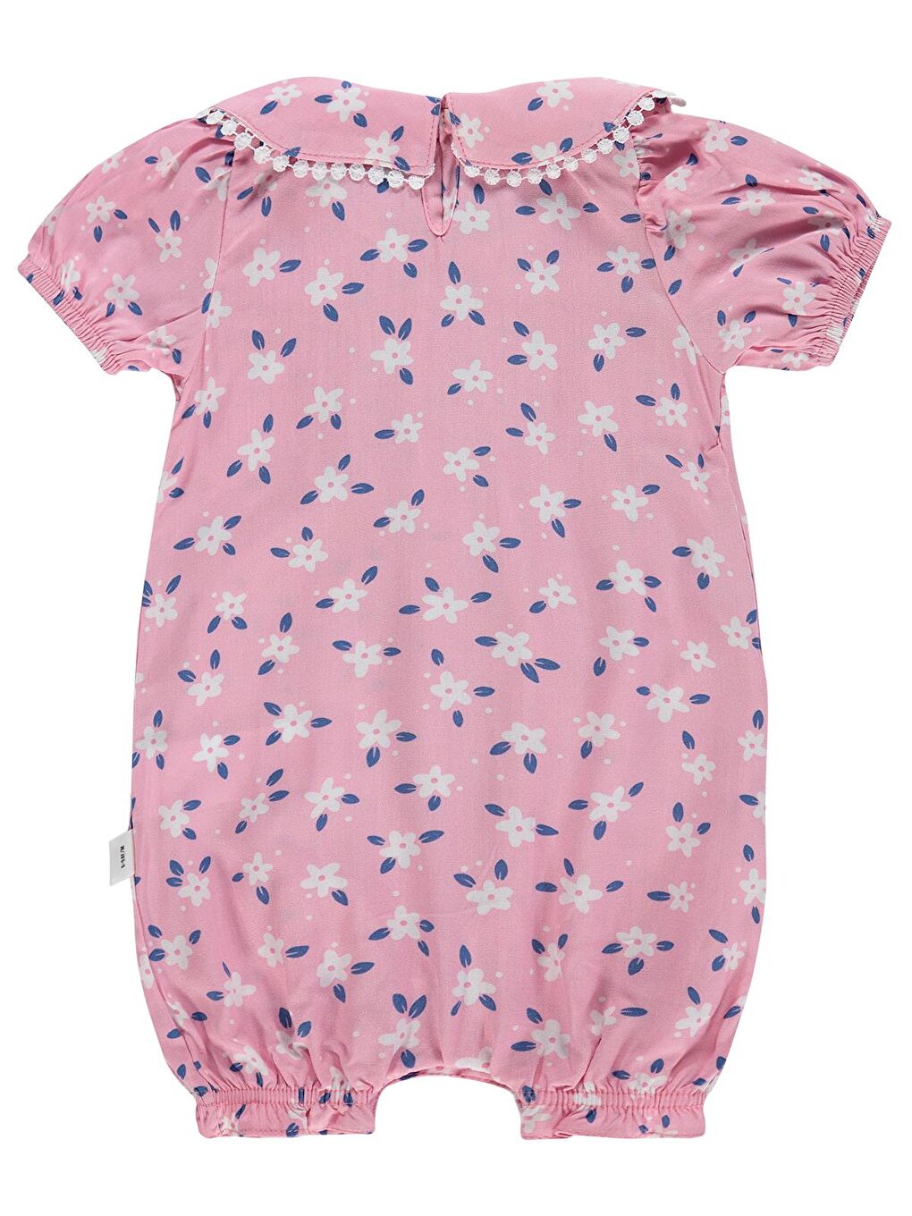 Baby Kol Ve Yaka Fırfırlı 6-18 Ay Tulum - Pembe-1