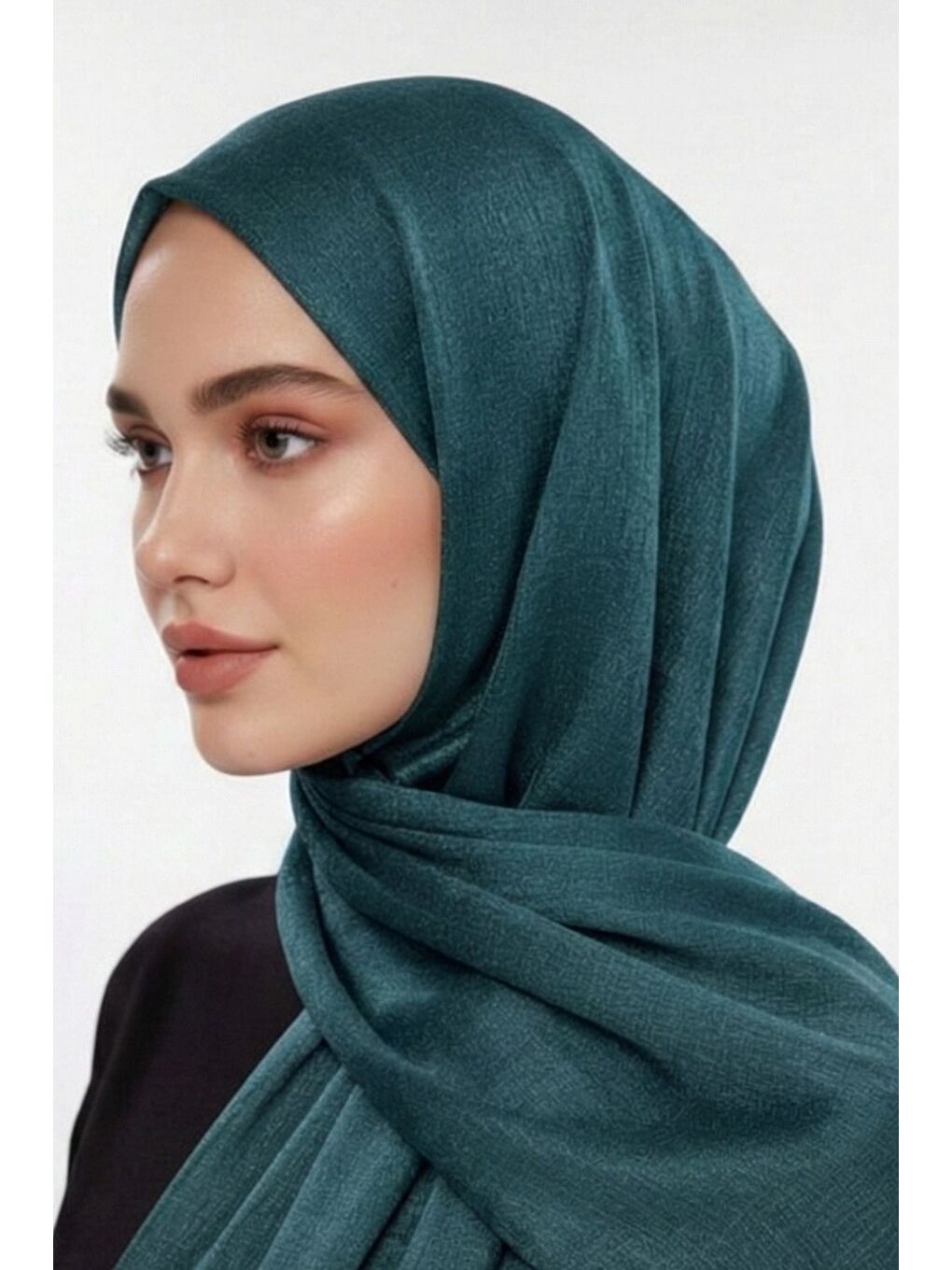 Sim Dokulu Petrol Rengi Şal-2