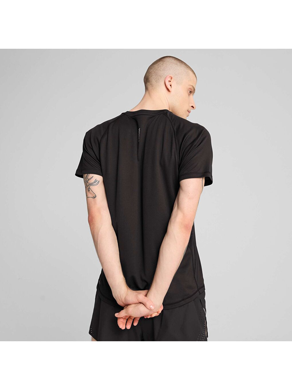 Siyah VELOCITY Erkek Koşu Tişörtü-2