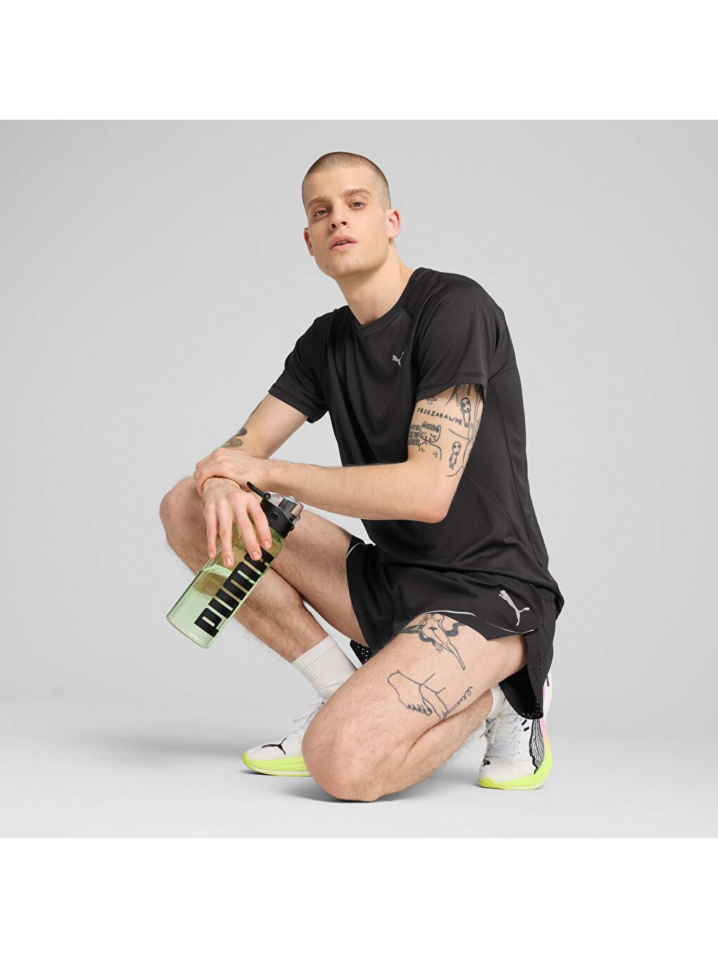 Siyah VELOCITY Erkek Koşu Tişörtü-3