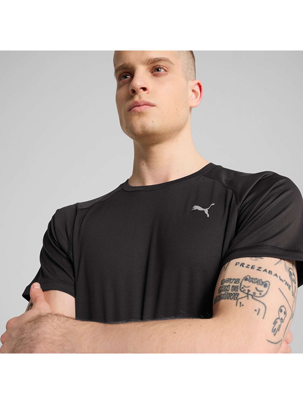 Siyah VELOCITY Erkek Koşu Tişörtü-4