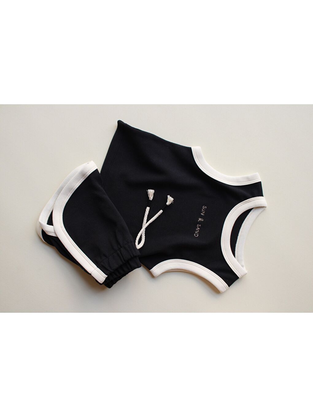 Siyah Unisex Atlet Şort Takım-7