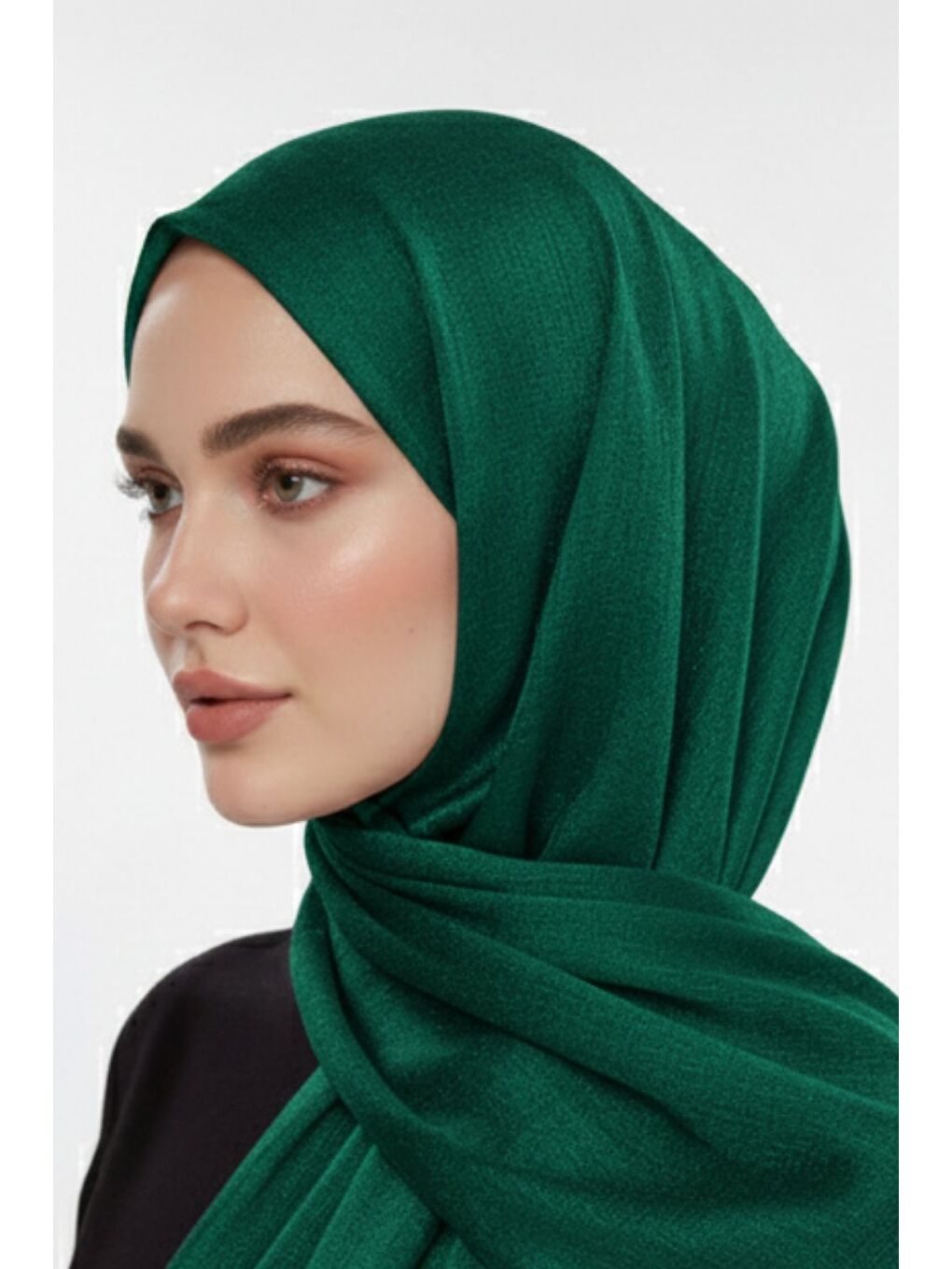 Sim Dokulu Zümrüt Yeşili Şal-2