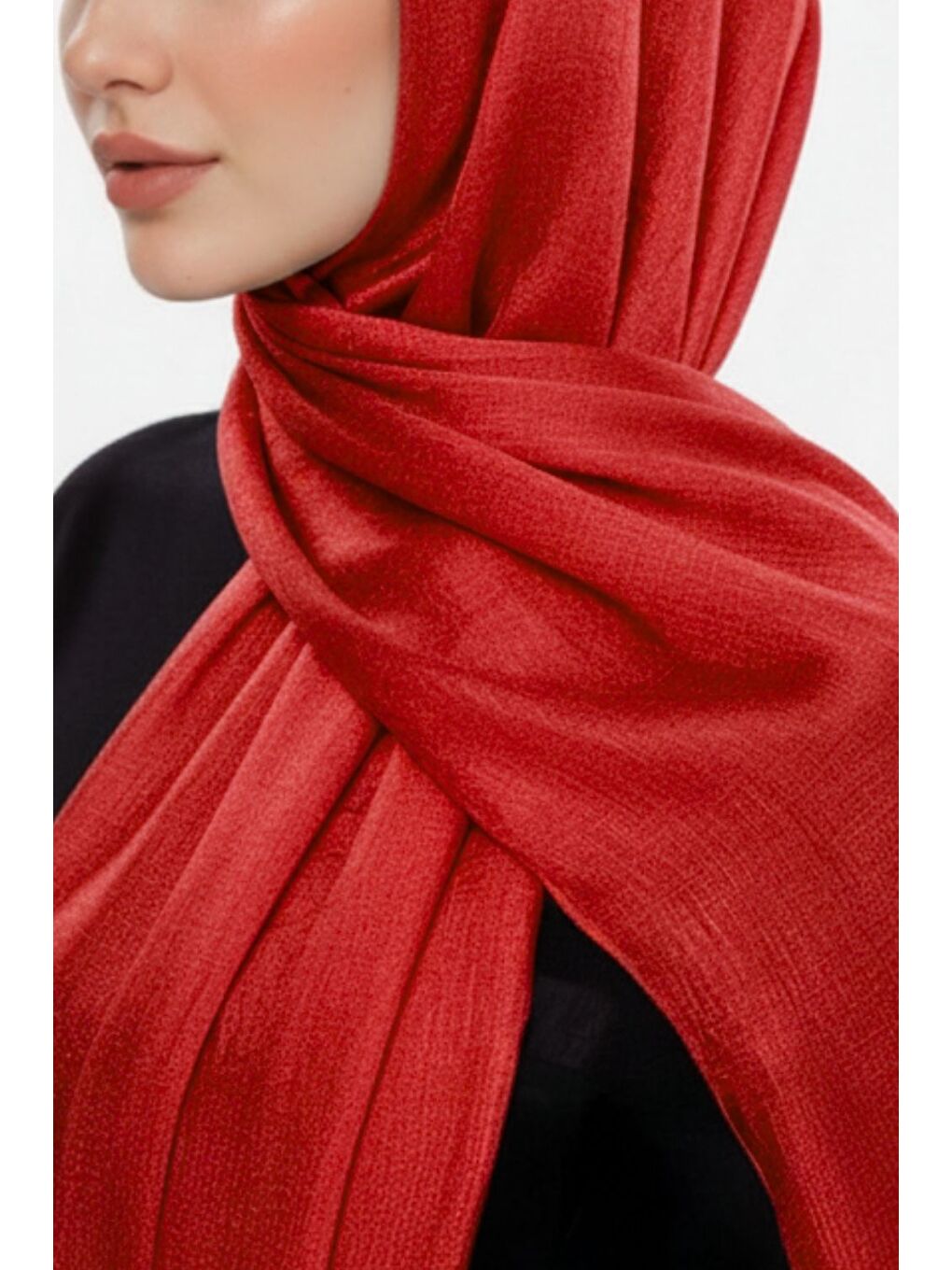 Sim Dokulu Kırmızı Şal-1