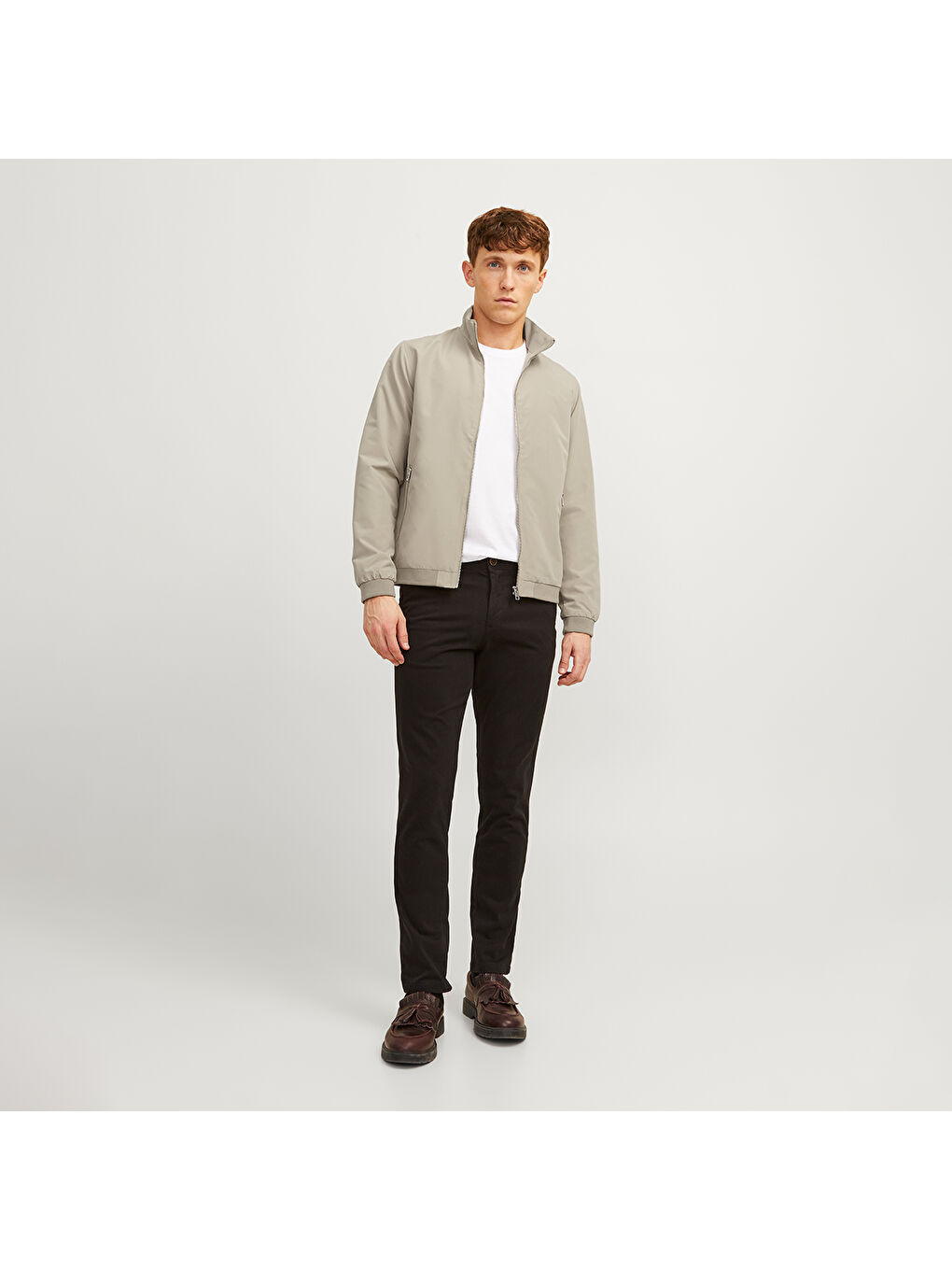 Jack & Jones Rush Harrington Bomber Erkek Bej Dik Yaka Ceket - 3