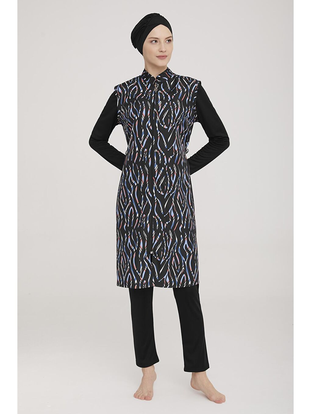 Tam Kapalı Tesettür Mayo Molly 1 9051 Siyah-1