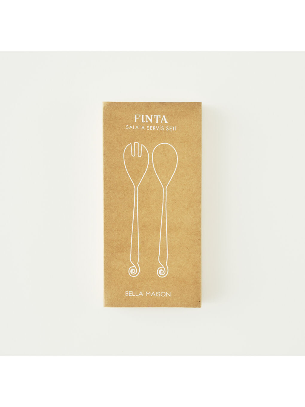 Bej Finta Salata Servis Seti Naturel (25x5 cm)-4