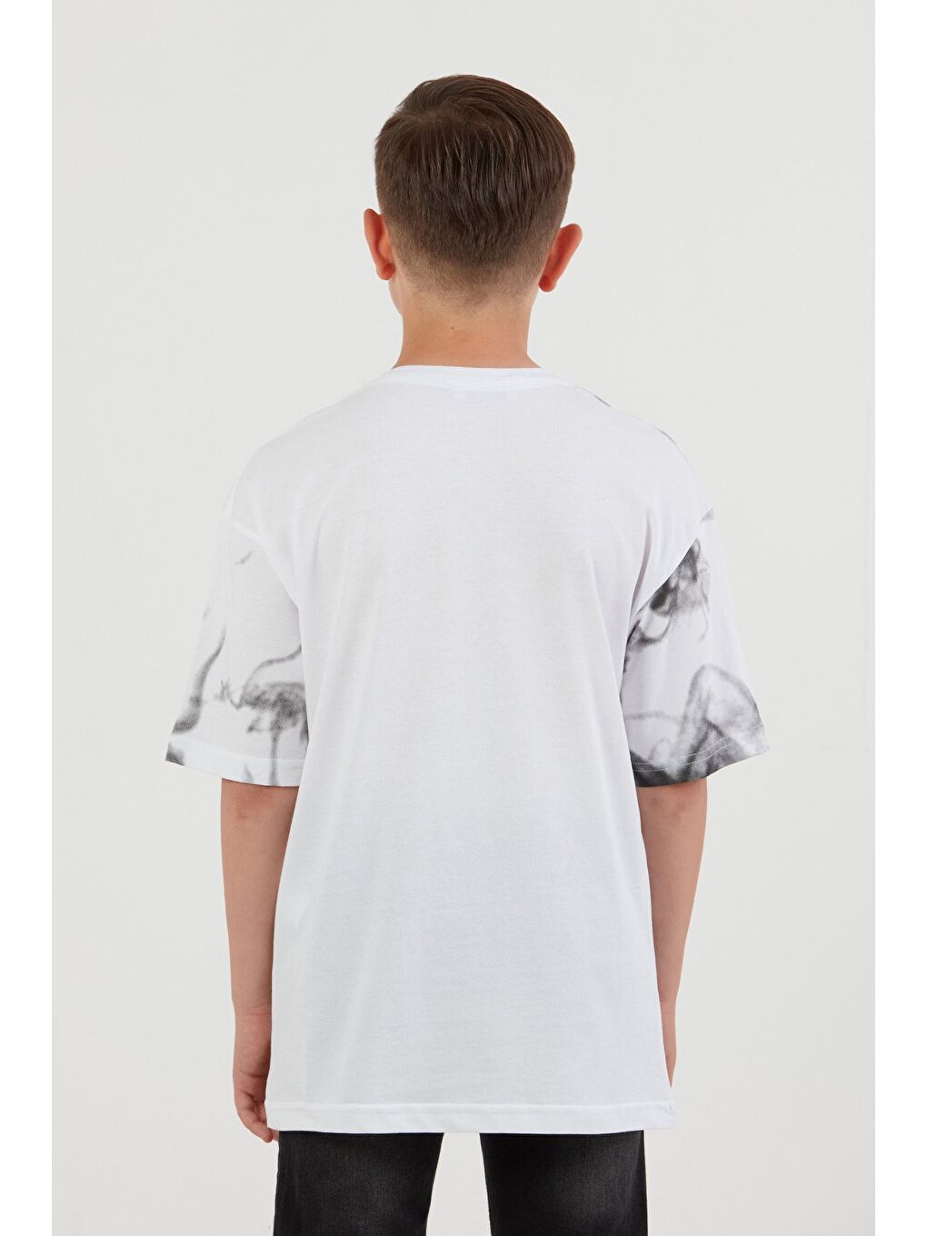 Beyaz Explore Yazı Baskılı Erkek Çocuk Tişört-3