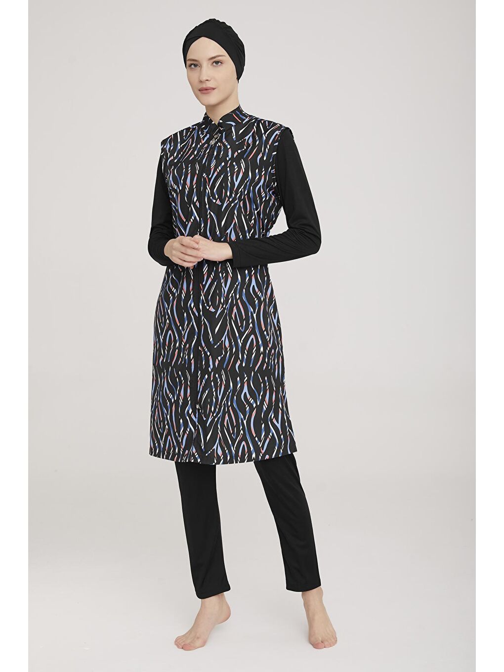 Tam Kapalı Tesettür Mayo Molly 1 9051 Siyah-2