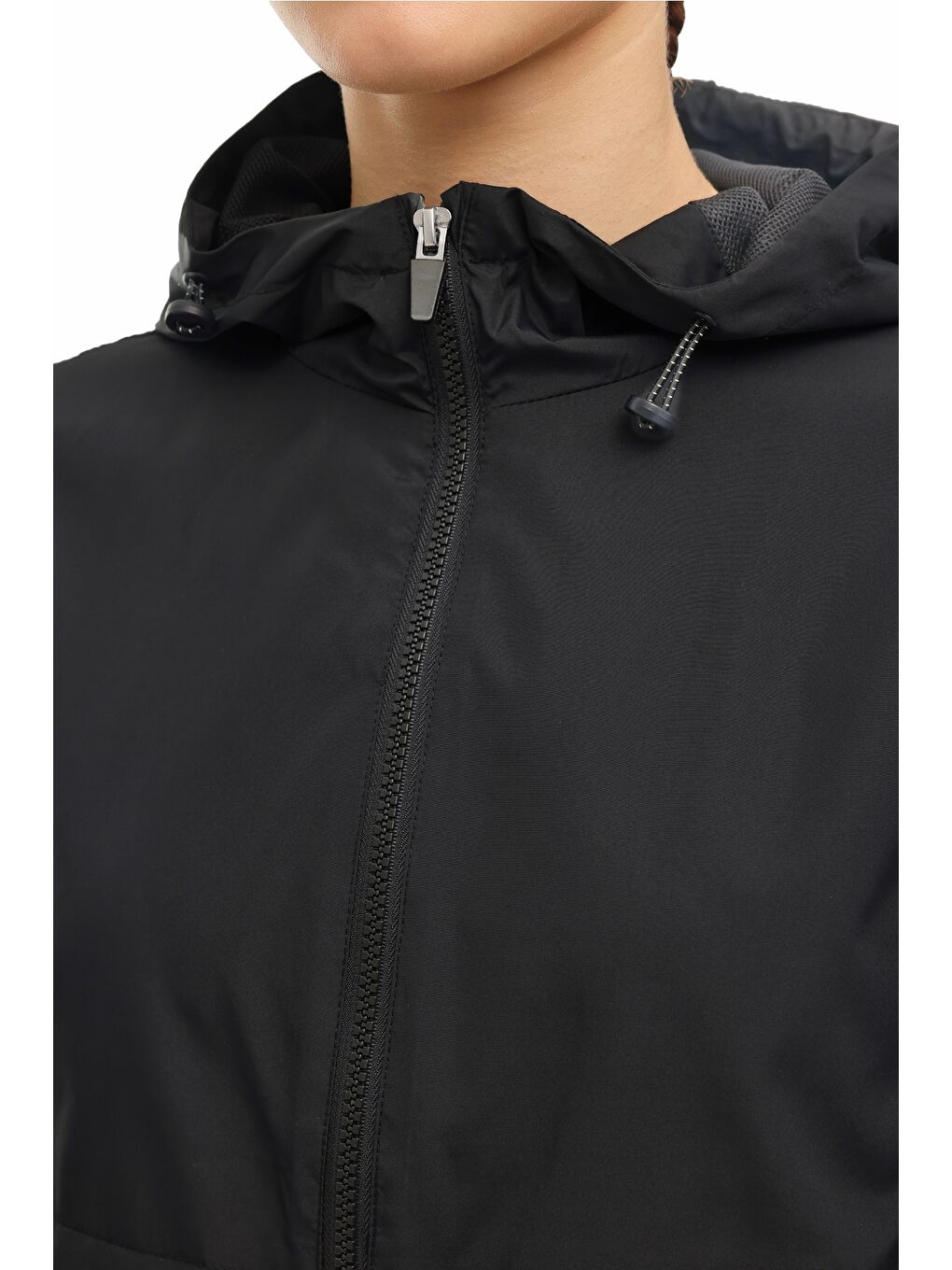 WL 8GABY 8P100 6FX Siyah Kadın Yağmurluk-3