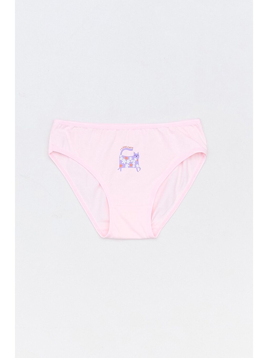 Mor Çizgili Kalp Baskılı 3 Lü Kız Çocuk Külot-2