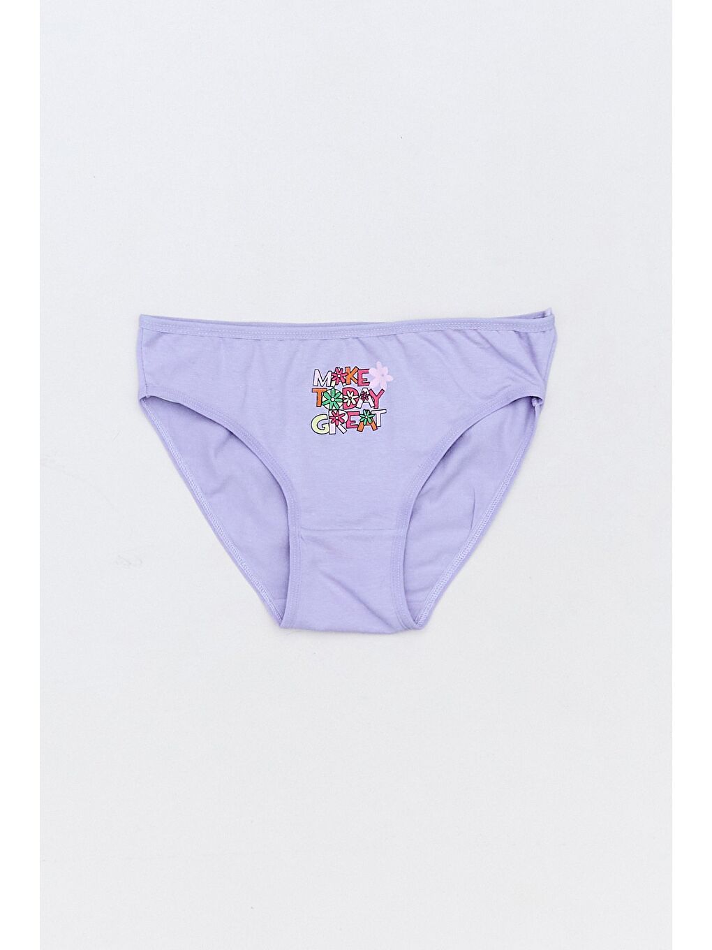 Mor Çizgili Kalp Baskılı 3 Lü Kız Çocuk Külot-3