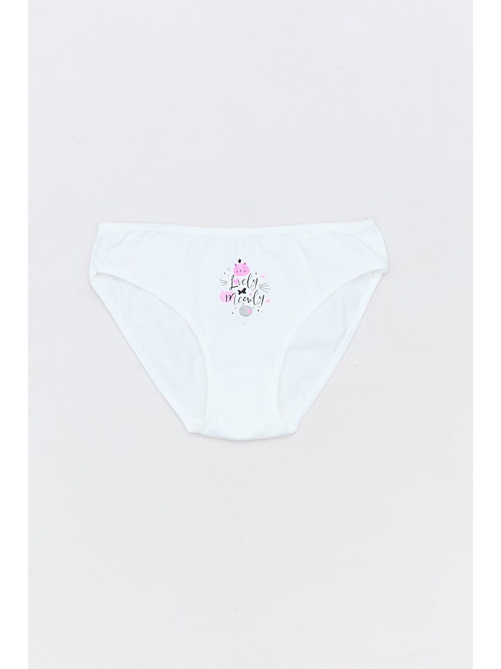 Pembe Çizgili Kalp Baskılı 3 Lü Kız Çocuk Külot-2