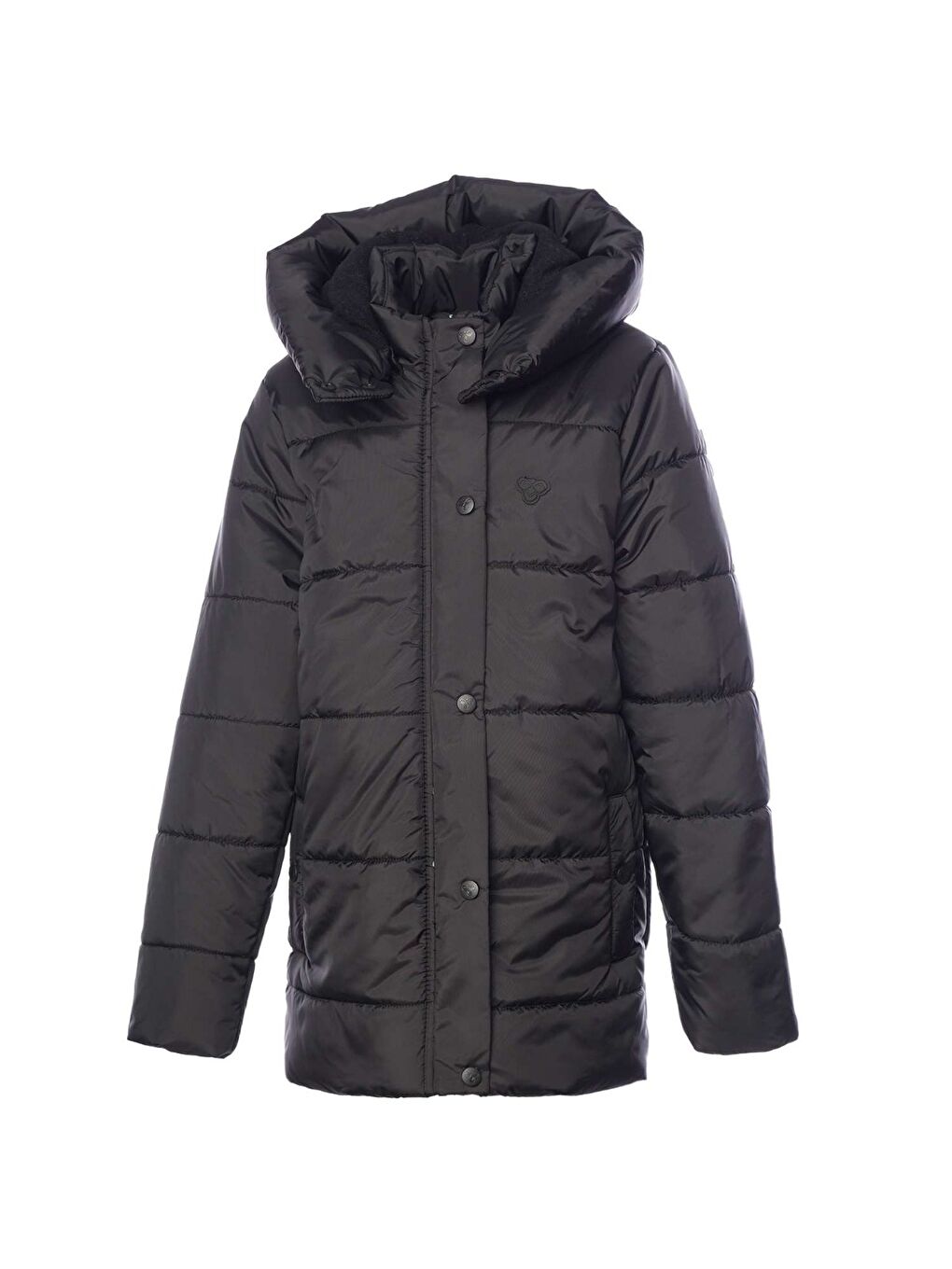 Mastil Çocuk Siyah Kapüşonlu Mont-1
