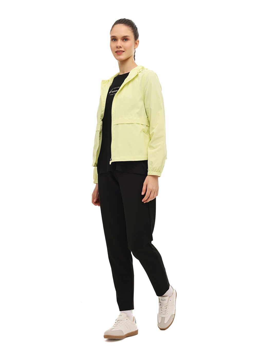 WL 8GABY 8P100 6FX Sarı Kadın Yağmurluk-2