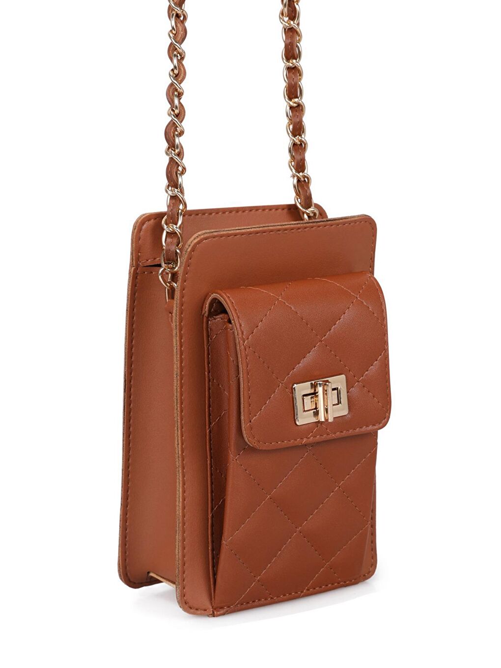 Sarı Kadın Zincir Askılı Omuz Çantası-1