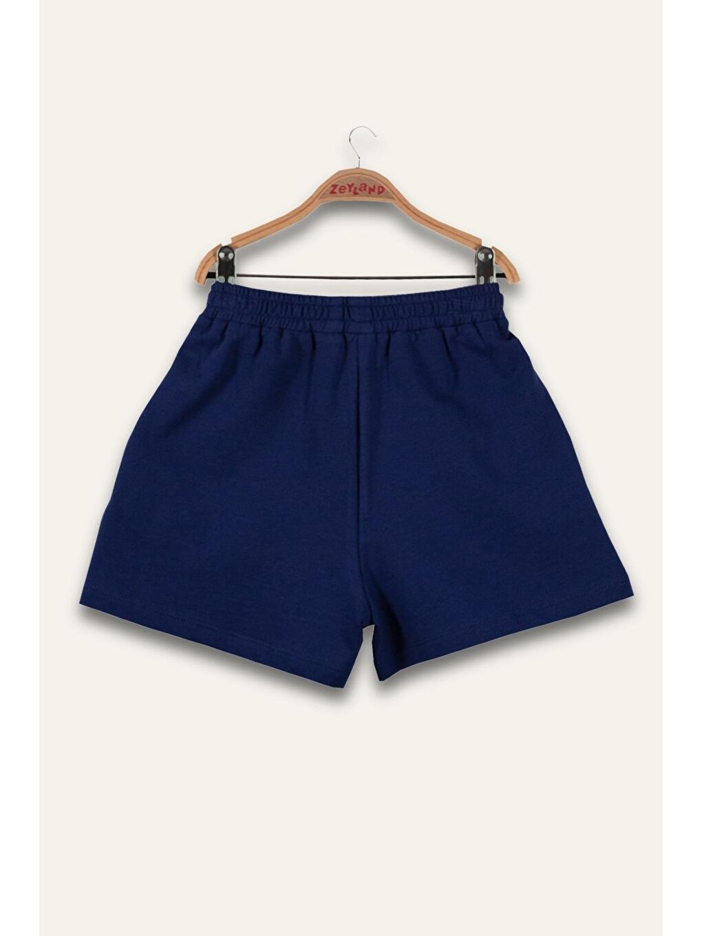 Kız Çocuk Penye Kısa Şort - Lacivert-1