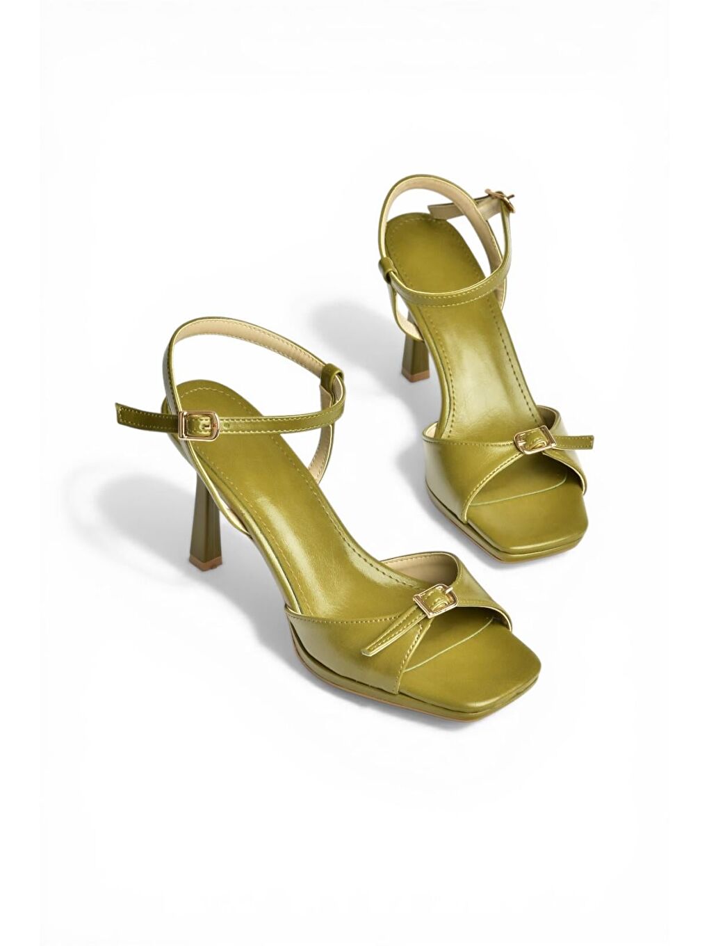 Yeşil Kadın Topuklu Ayakkabı Y518710109-7