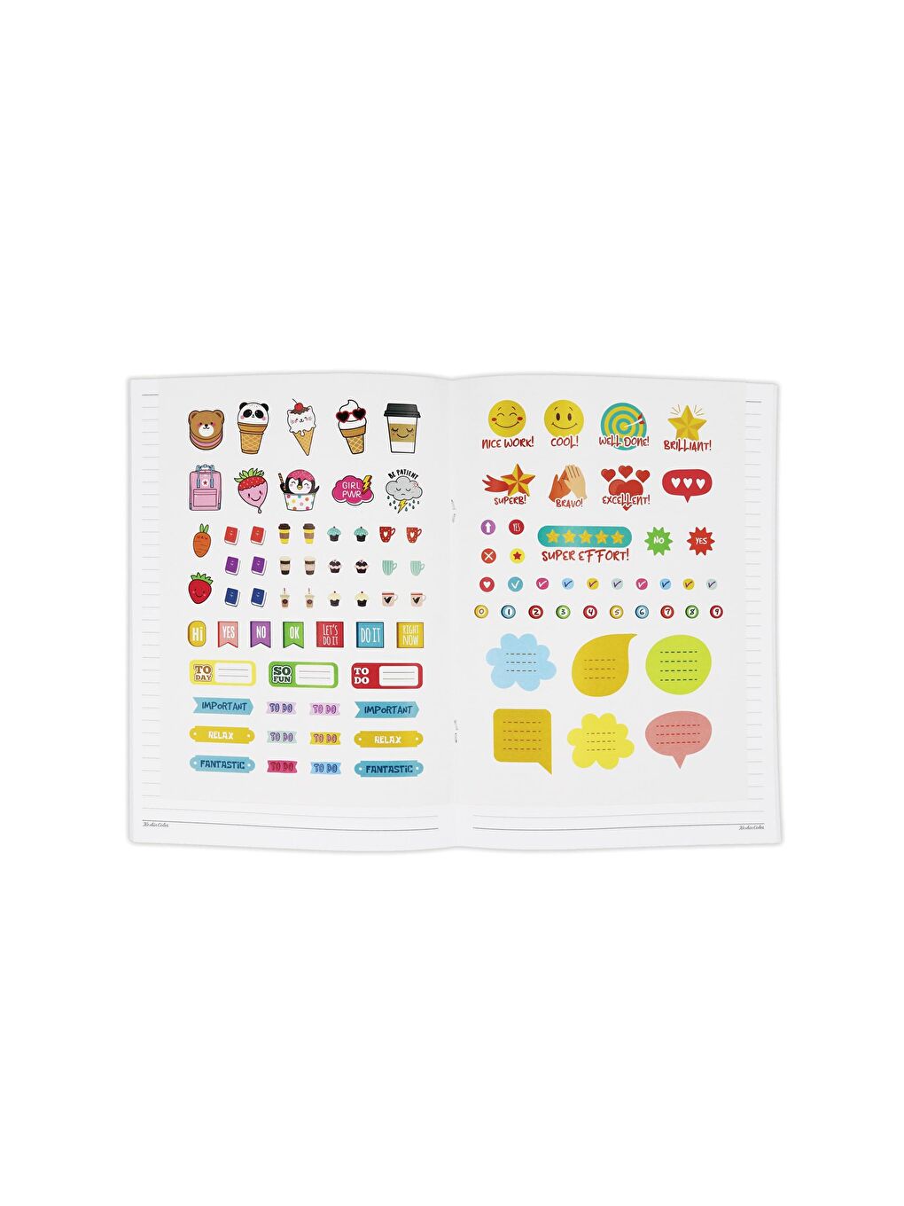 Çizgili Stickerli Kraft Kapak Defter Kırmızı 18,5*26 50 Yp.-1