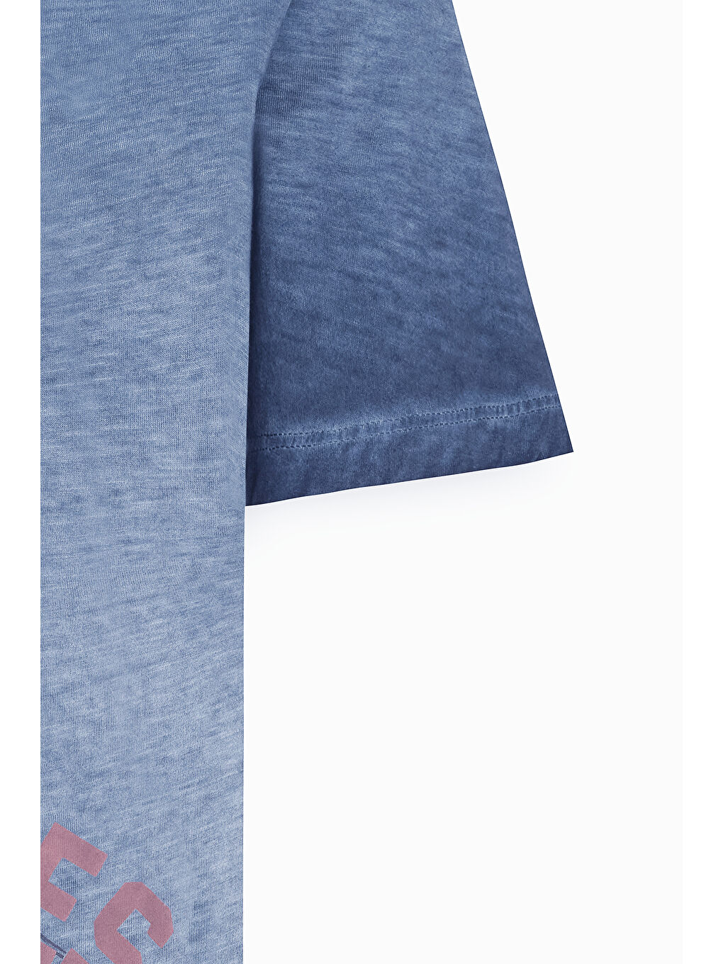 Erkek İndigo Standart Fit Normal Kesim %100 Pamuk Flamlı Bisiklet Yaka Tişört-7