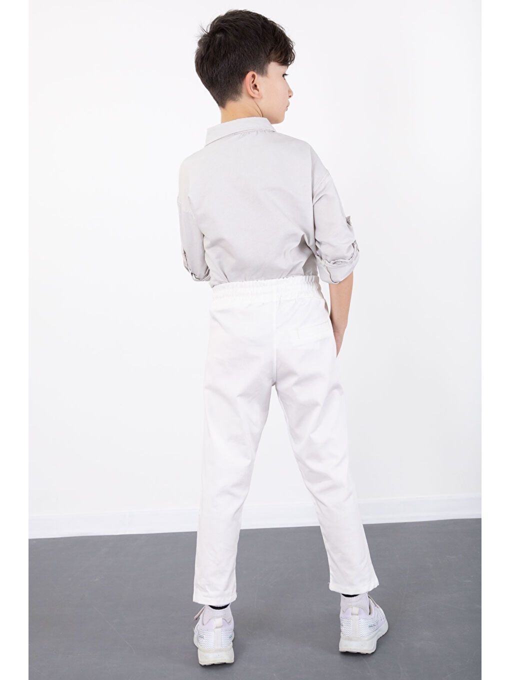 Bej Erkek Çocuk Gömlek Pantolonlu 2'li Takım 20432-4