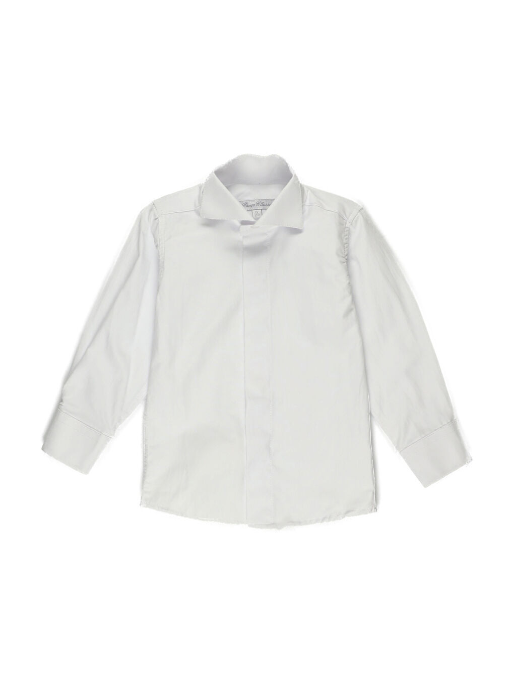 Erkek Bebek Ata Yaka Basic Beyaz Gömlek