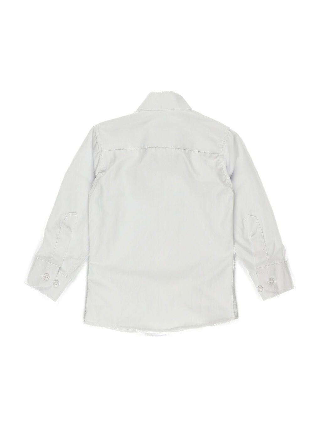 Erkek Bebek Ata Yaka Basic Beyaz Gömlek-1