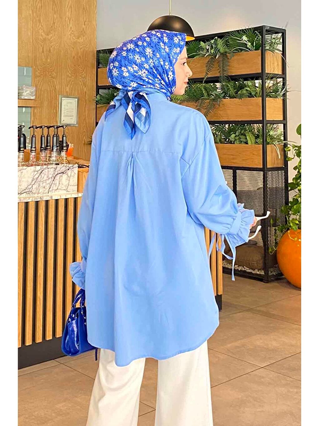 Flores Fırfırlı Tunik Bebe Mavisi-3