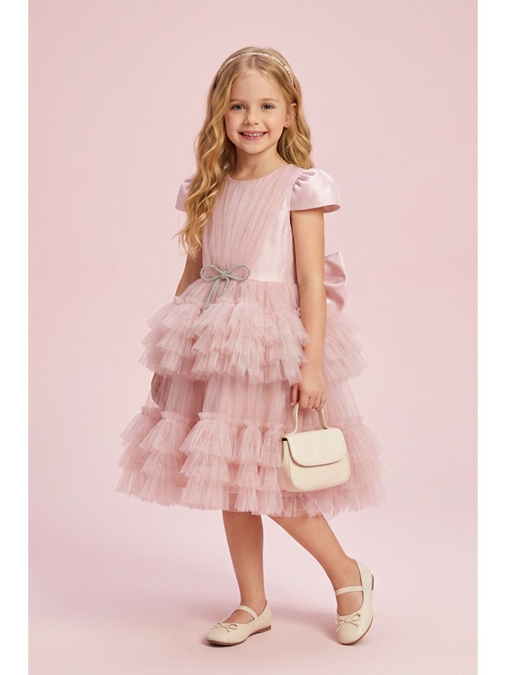 Pembe Kız Çocuk Abiye