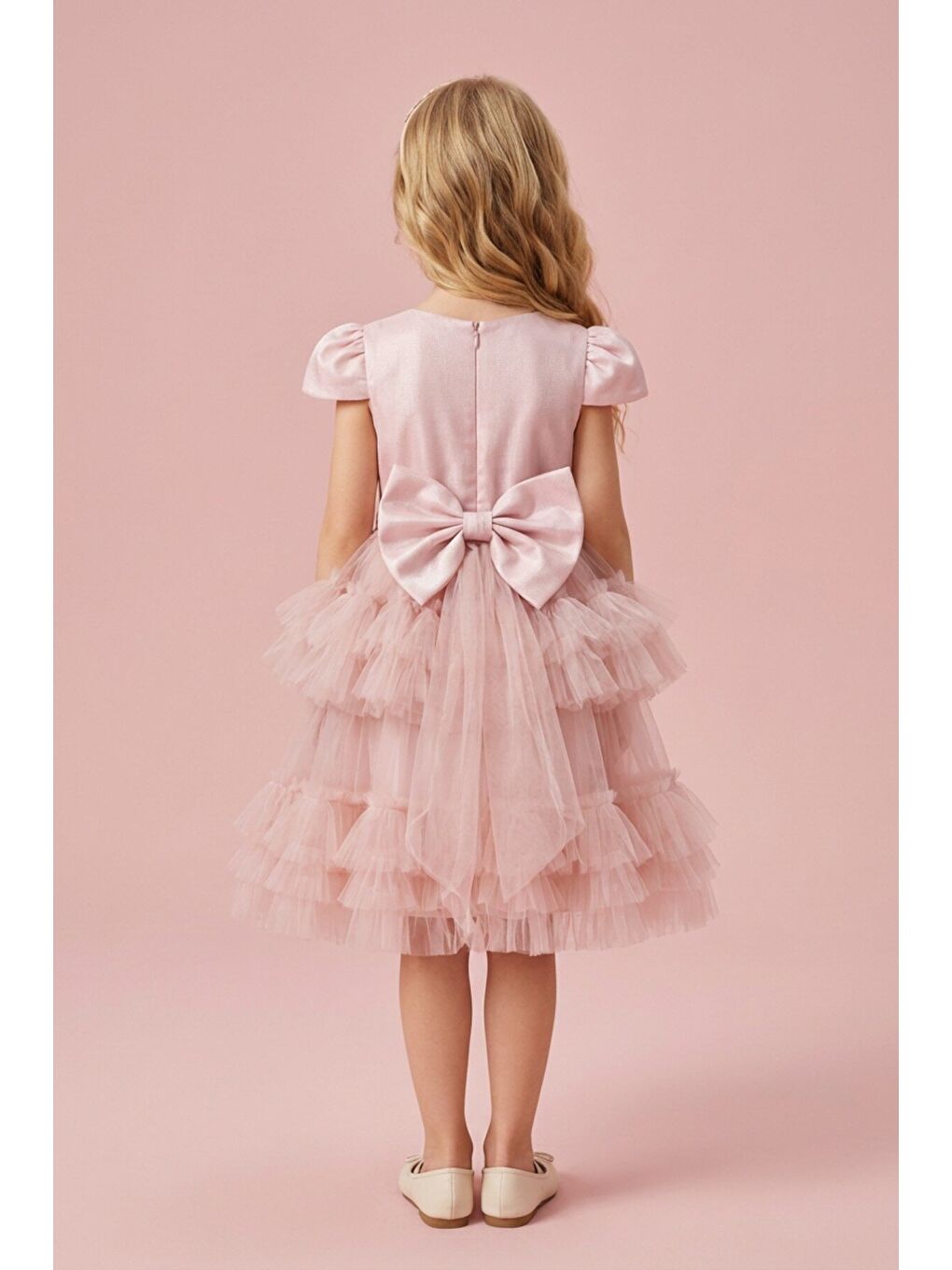 Pembe Kız Çocuk Abiye-3