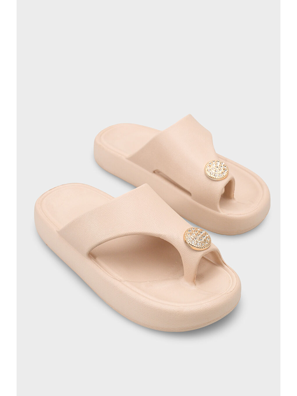 Bej Norri Eva Parmak Arası Kadın Terlik-1