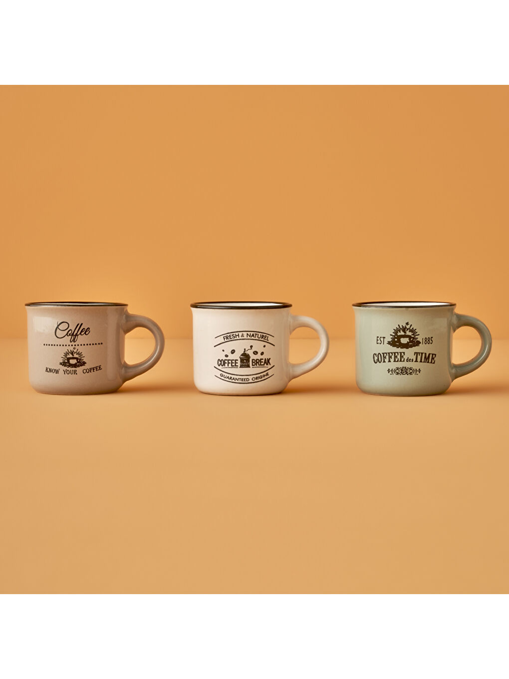 Bella Maison Karişik Hotz Kahve Fincanı 3'lü Set (100 cc)