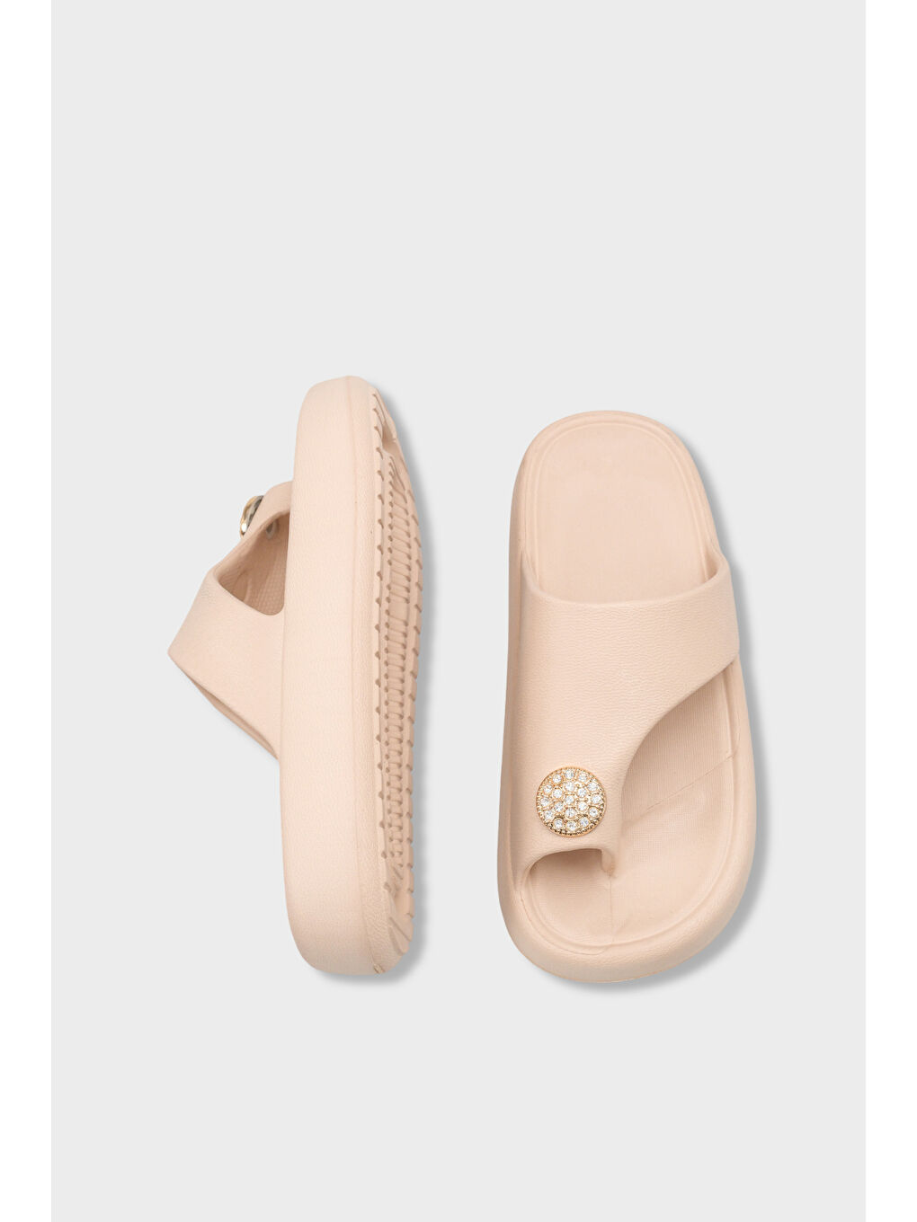 Bej Norri Eva Parmak Arası Kadın Terlik-4