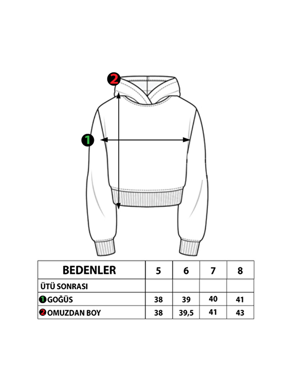 Turuncu Kız Çocuk Batik Desenli Kapüşonlu Sweatshirt-1
