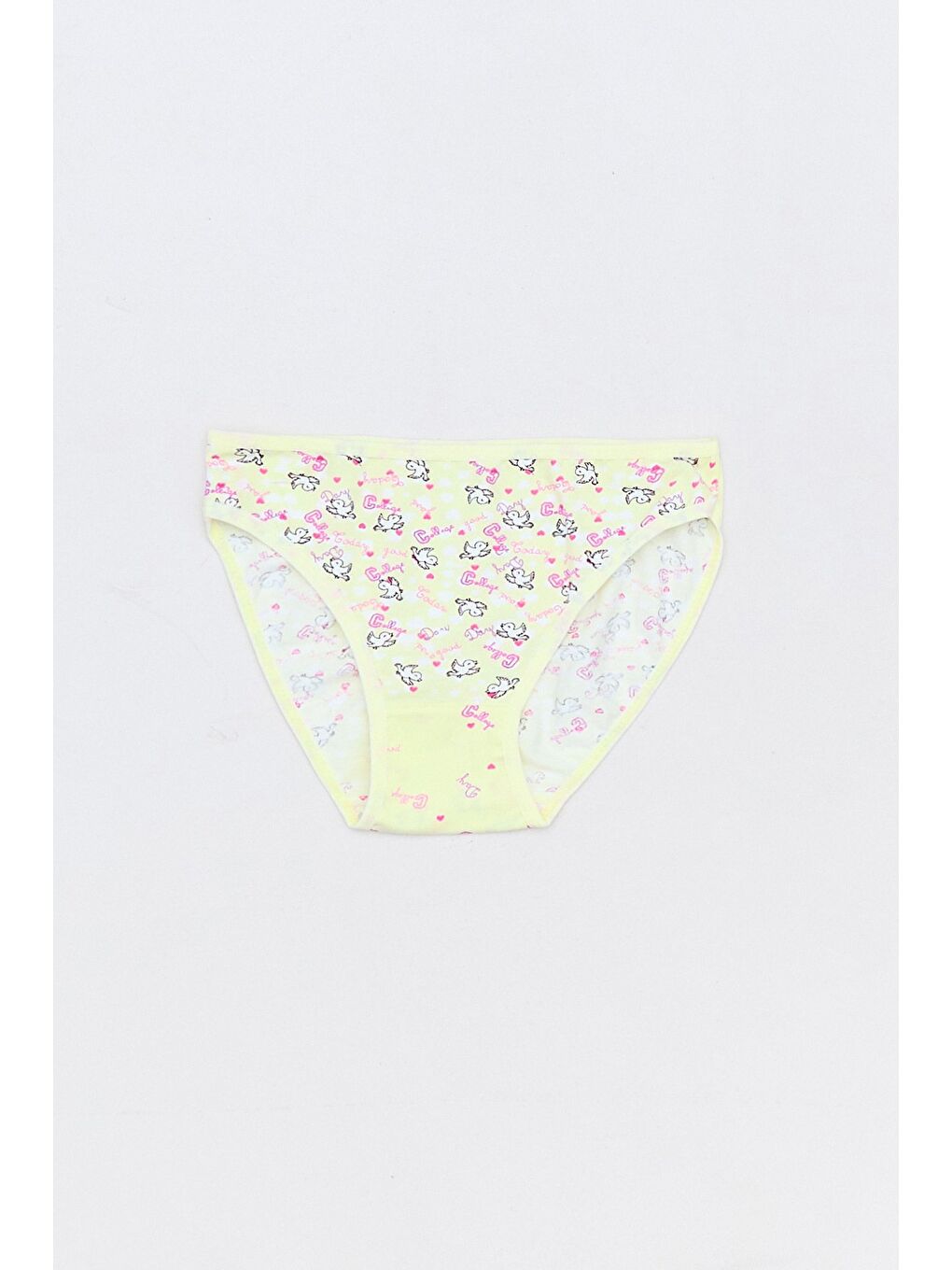 Fuşya Çizgili Kalp Baskılı 3 Lü Kız Çocuk Külot-3