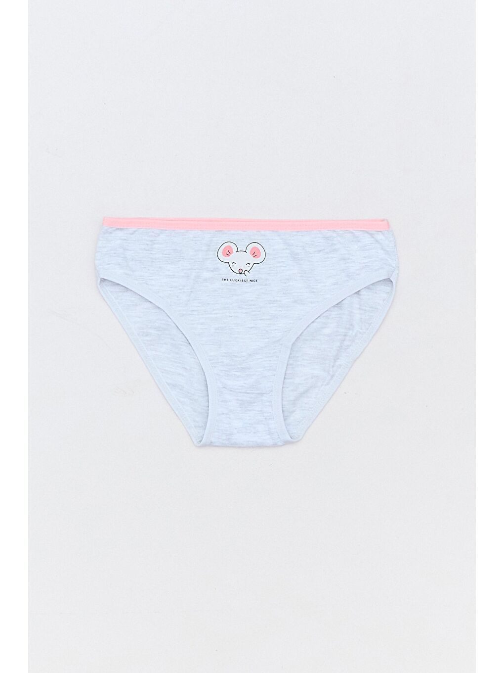 Pembe Çizgili Kalp Baskılı 3 Lü Kız Çocuk Külot-2