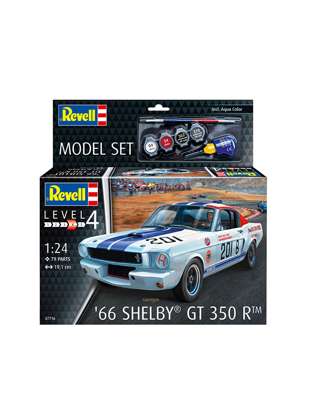 Revell Renksiz Maket Model Set Araba 66 Shelby GT 350 R 67716 - 3