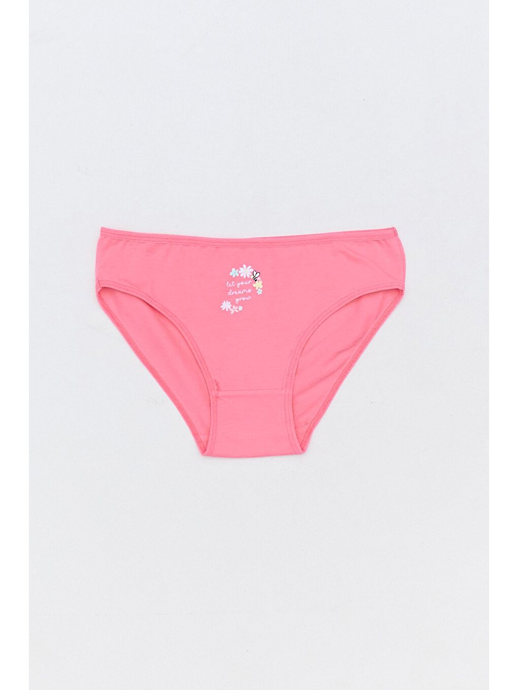 Fuşya Çiçek Baskılı 3 Lü Kız Çocuk Külot-2