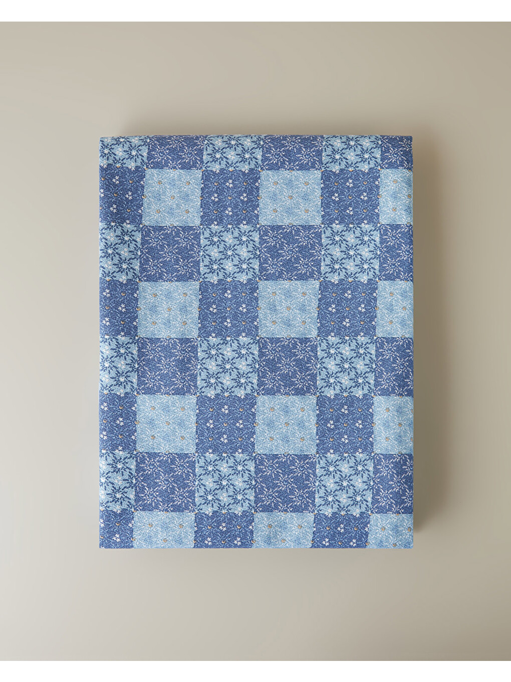 Azule Baskılı Pamuklu Çift Kişilik Pike 200x220 Cm Mavi-4