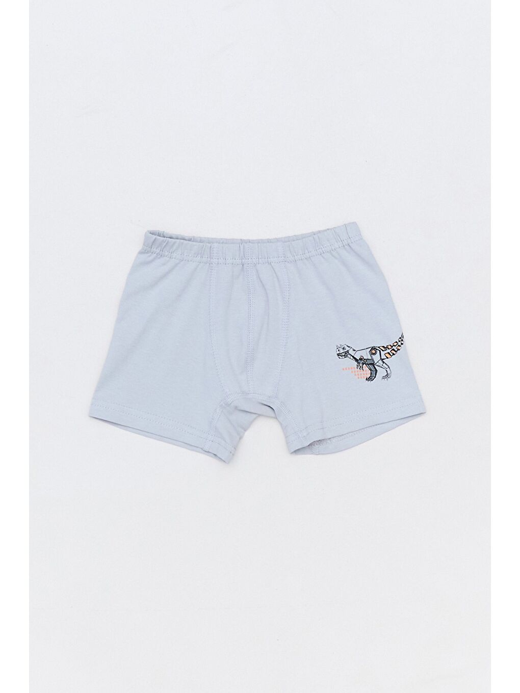 Antrasit Dinozor Baskılı Erkek Çocuk 3 Lü Boxer-2