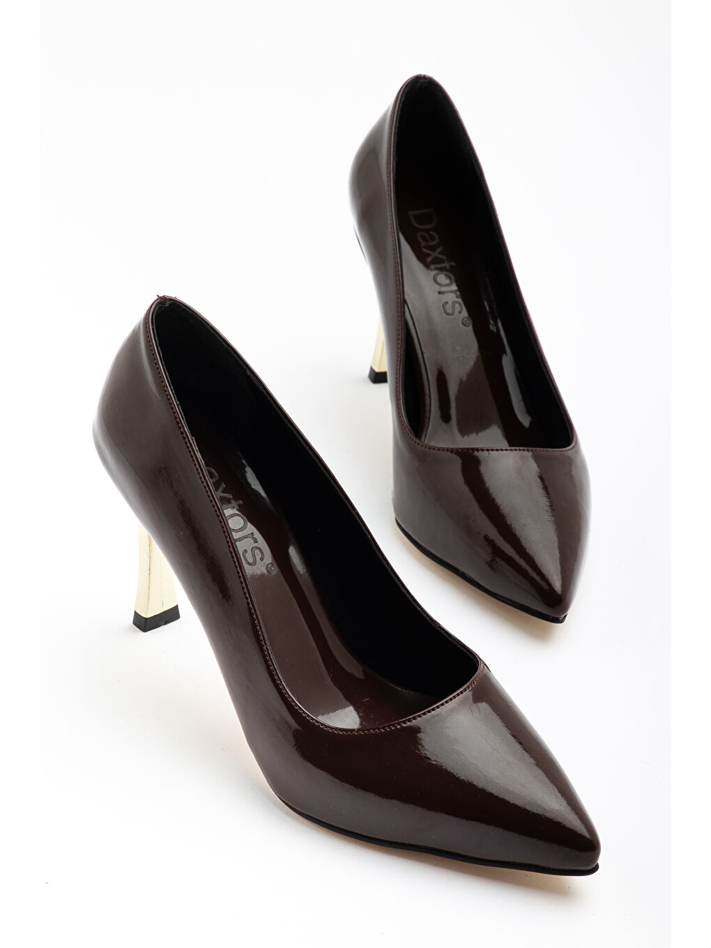 Kahverengi D1300 Günlük Ortopedik Kadın Klasik Topuklu Stileto