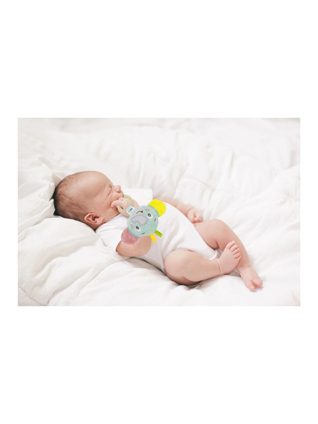 Ahşap Halkalı Sevimli Fil Dişlik Yeşil-1