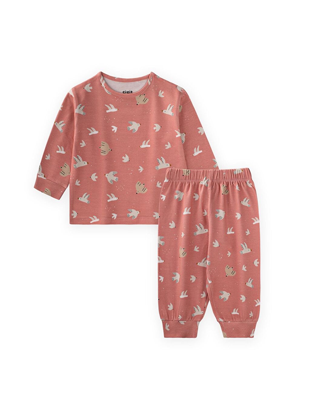 Desenli Mevsimlik Pijama Takım 1-7 Yaş K Pembe